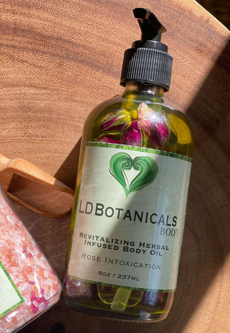 Revitalizing Herbal Infused  Body Oil: Rose Intoxication